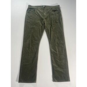 PAIGE Federal Transcend Corduroy Pants Mens Size 38 Forest Shadow Green